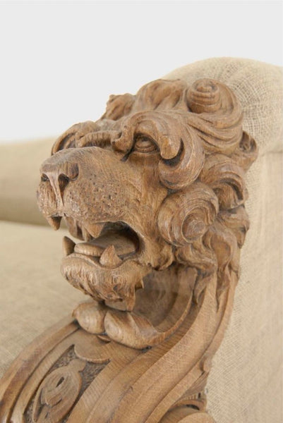 C19th oak sofa. England c1850
