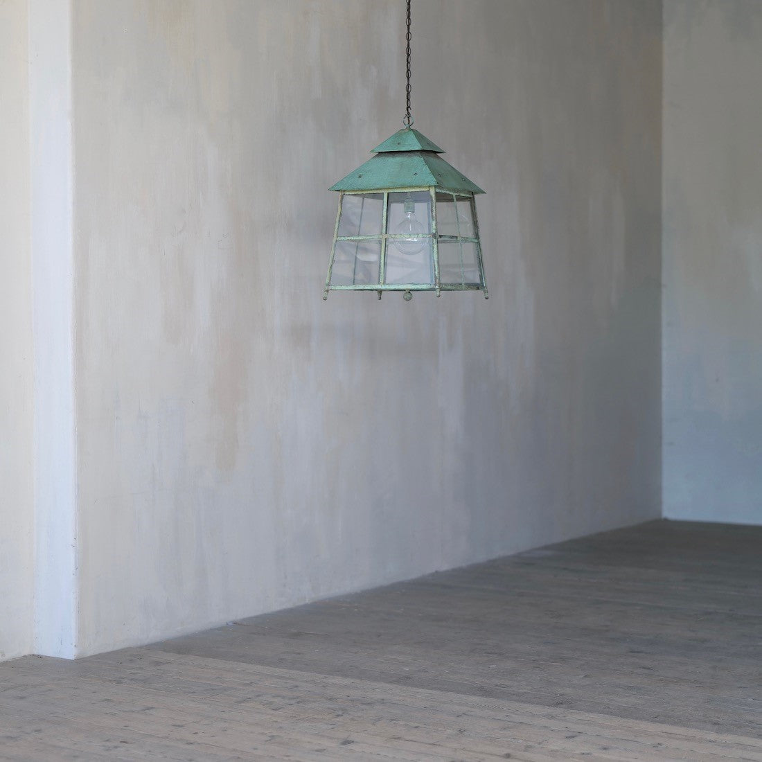 A large Arts and Crafts copper lantern
