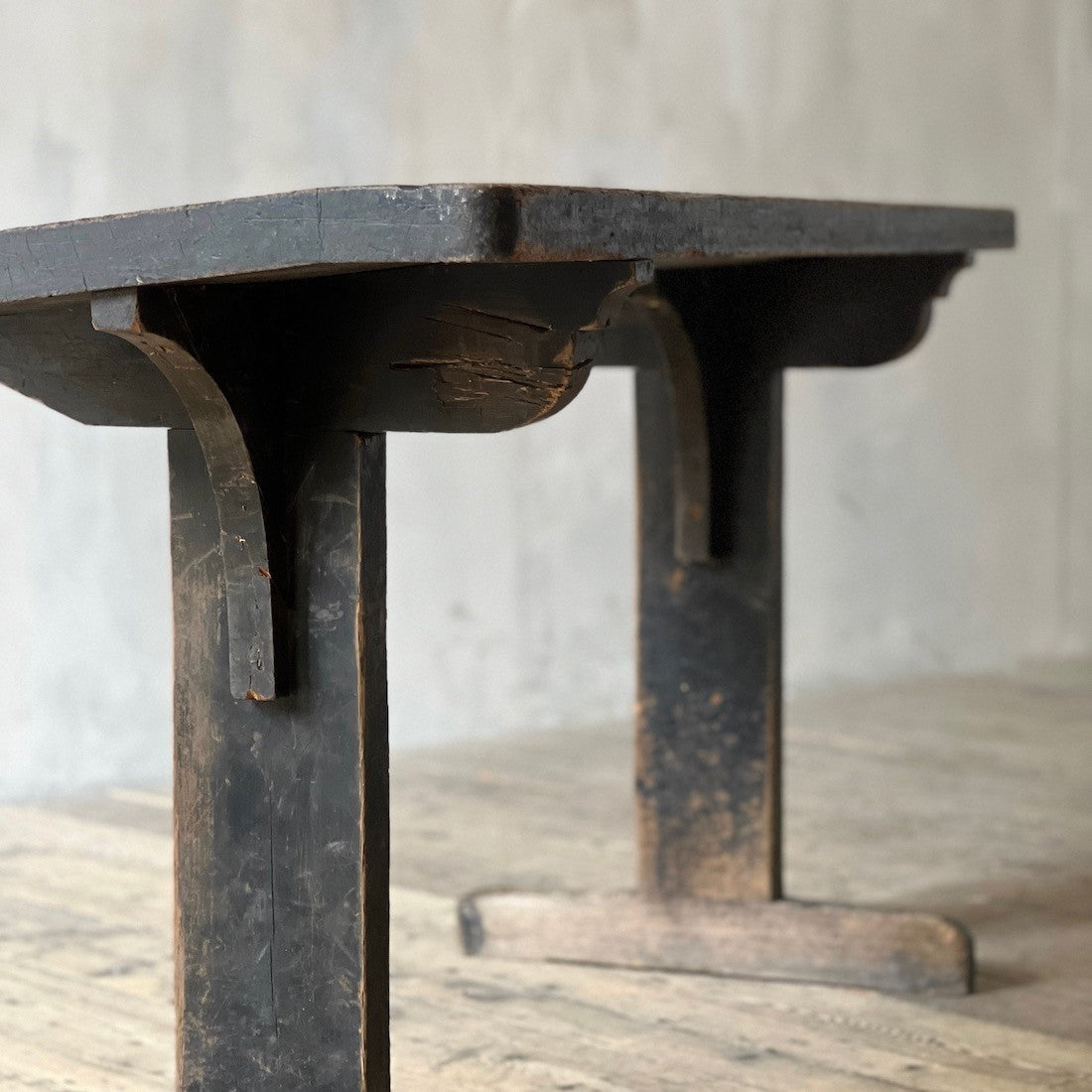 A primitive school desk