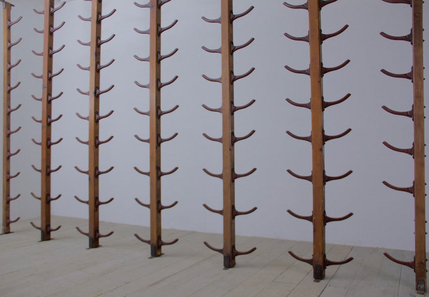 A set of 7 oar hooks