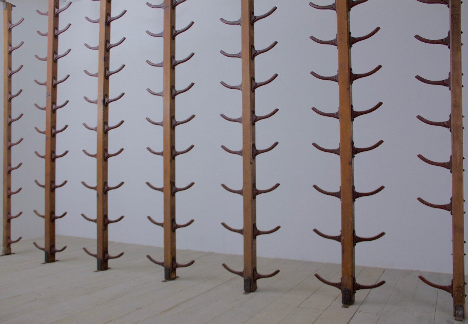 A set of 7 oar hooks