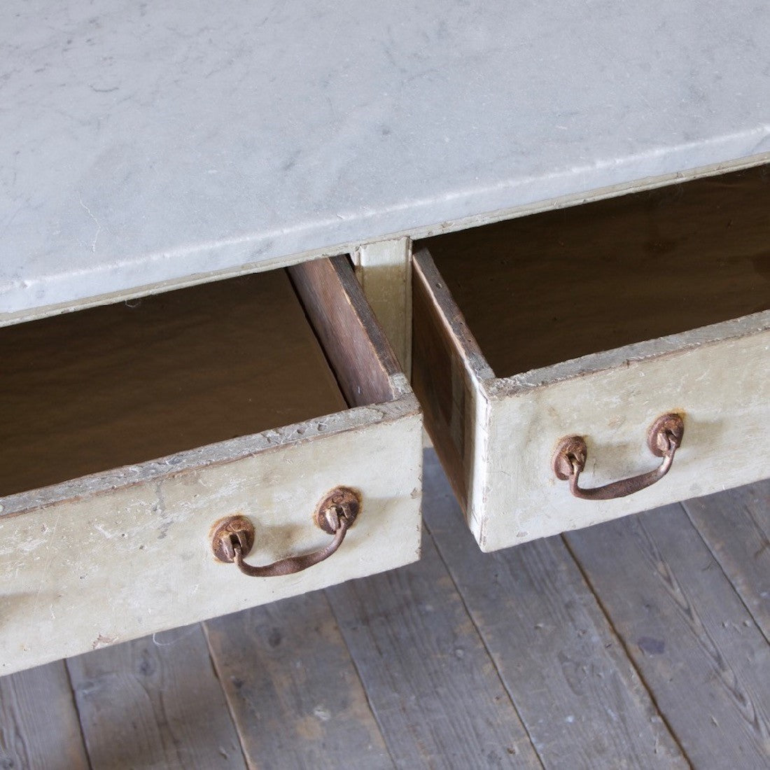 A C19th dresser with marble top