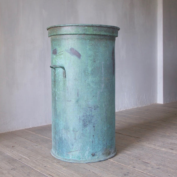 A large copper planter