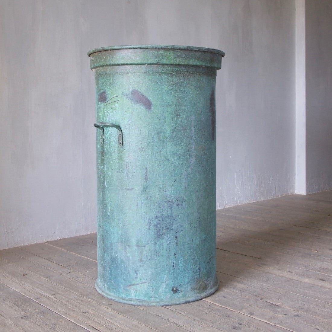 A large copper planter