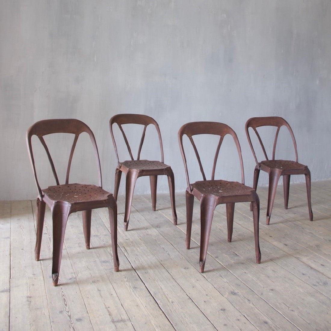 A set of four Fibrocit chairs