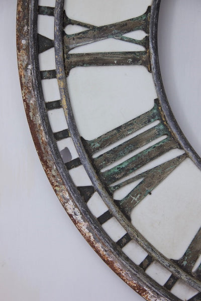A copper clock face