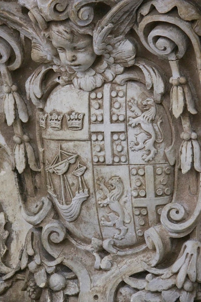 A large and impressive plaster fragment