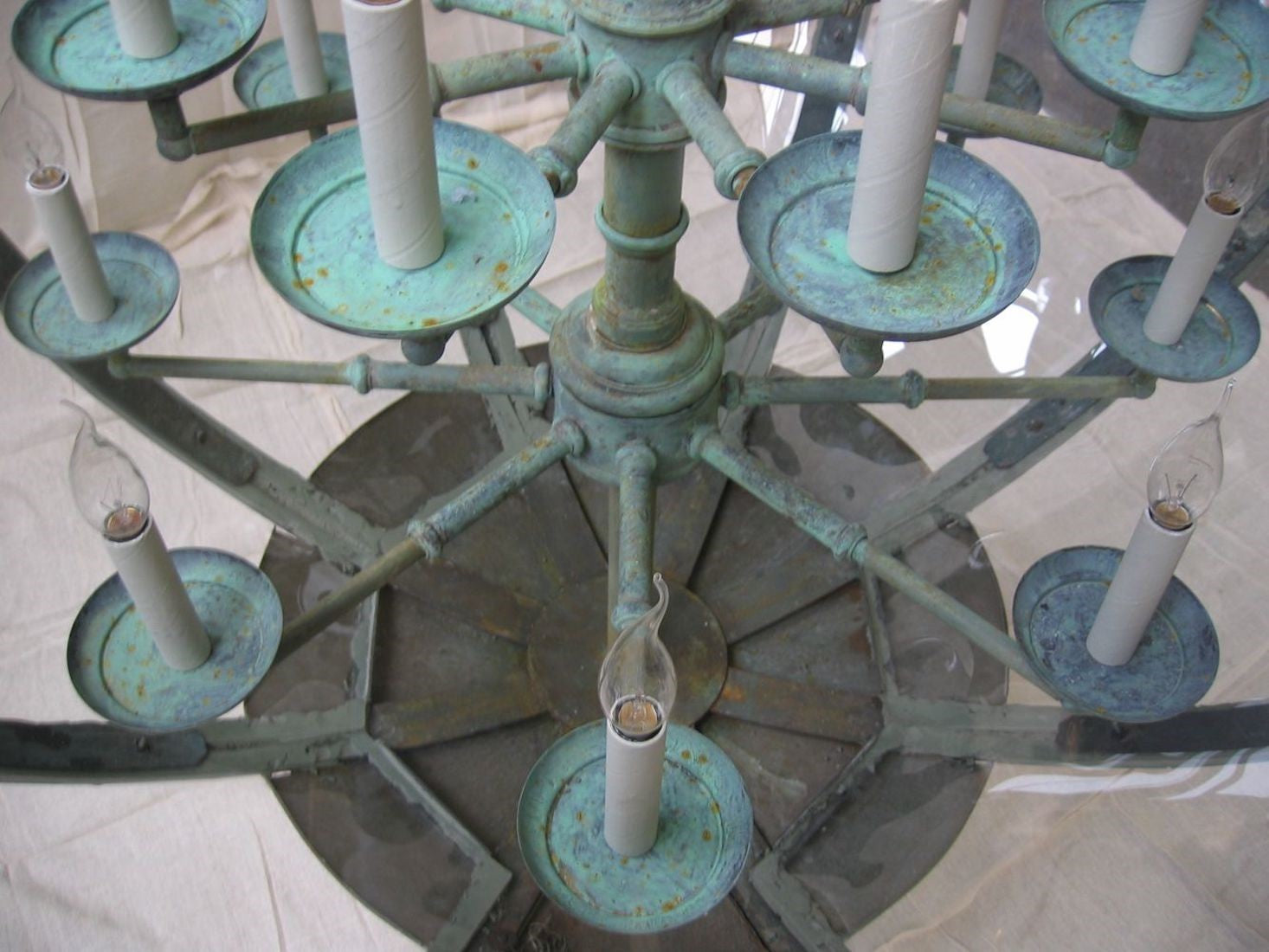 Monumental (2.5m) classical copper globe lantern