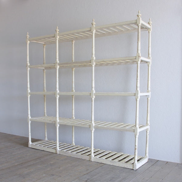 A C19th English linen rack