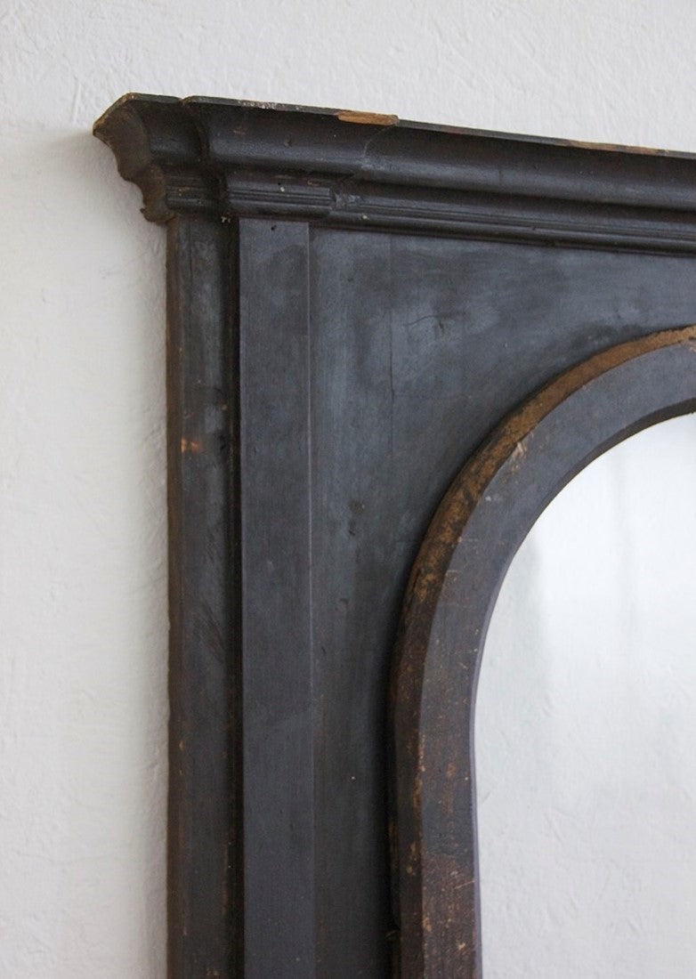 An C18th glazed cupboard front