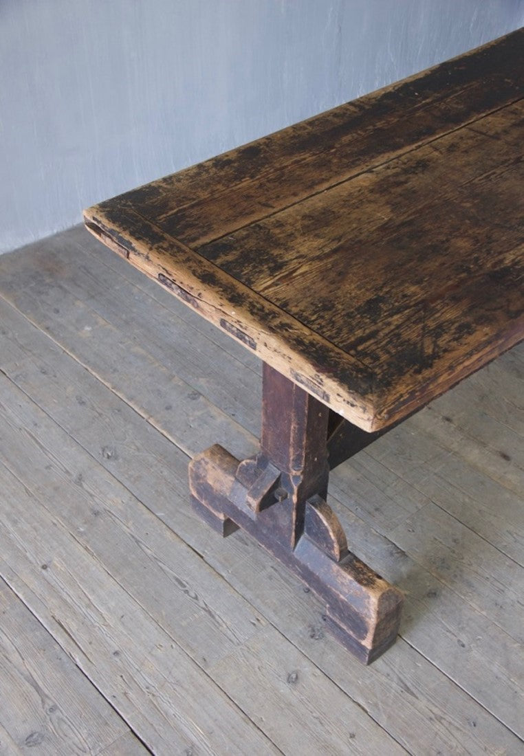 A pine tavern table