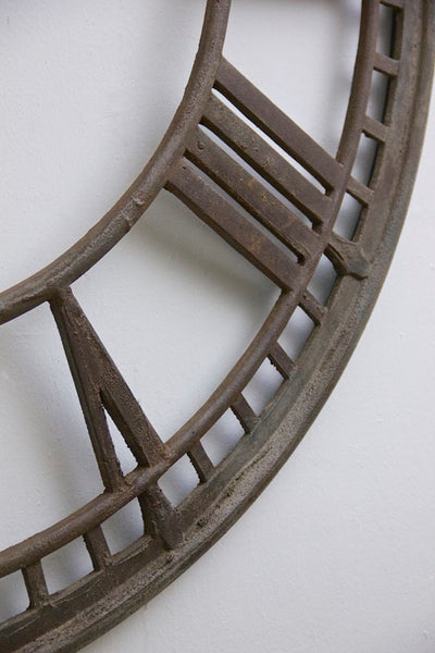 A C19th iron clock face