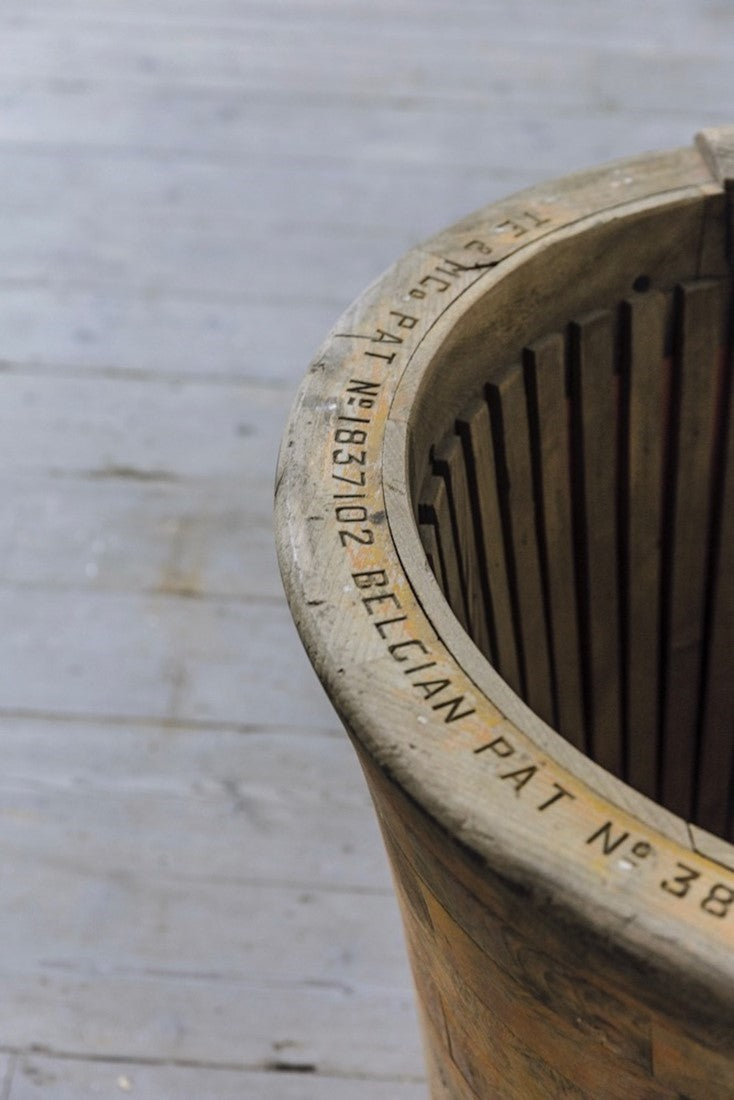 A wooden 'brick' tub