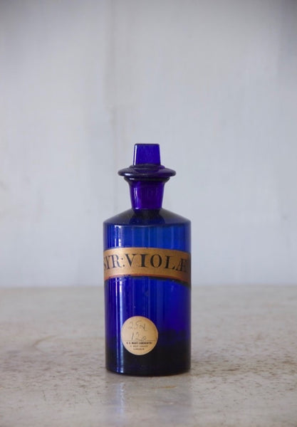 A collection of five C19th apothecary bottles