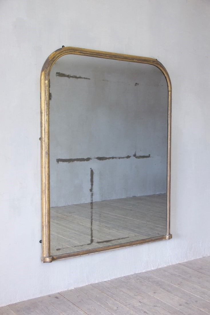 Very large Giltwood overmantle mirror