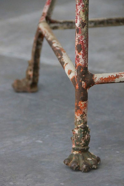 A c19th wrought iron 'arras' armchair