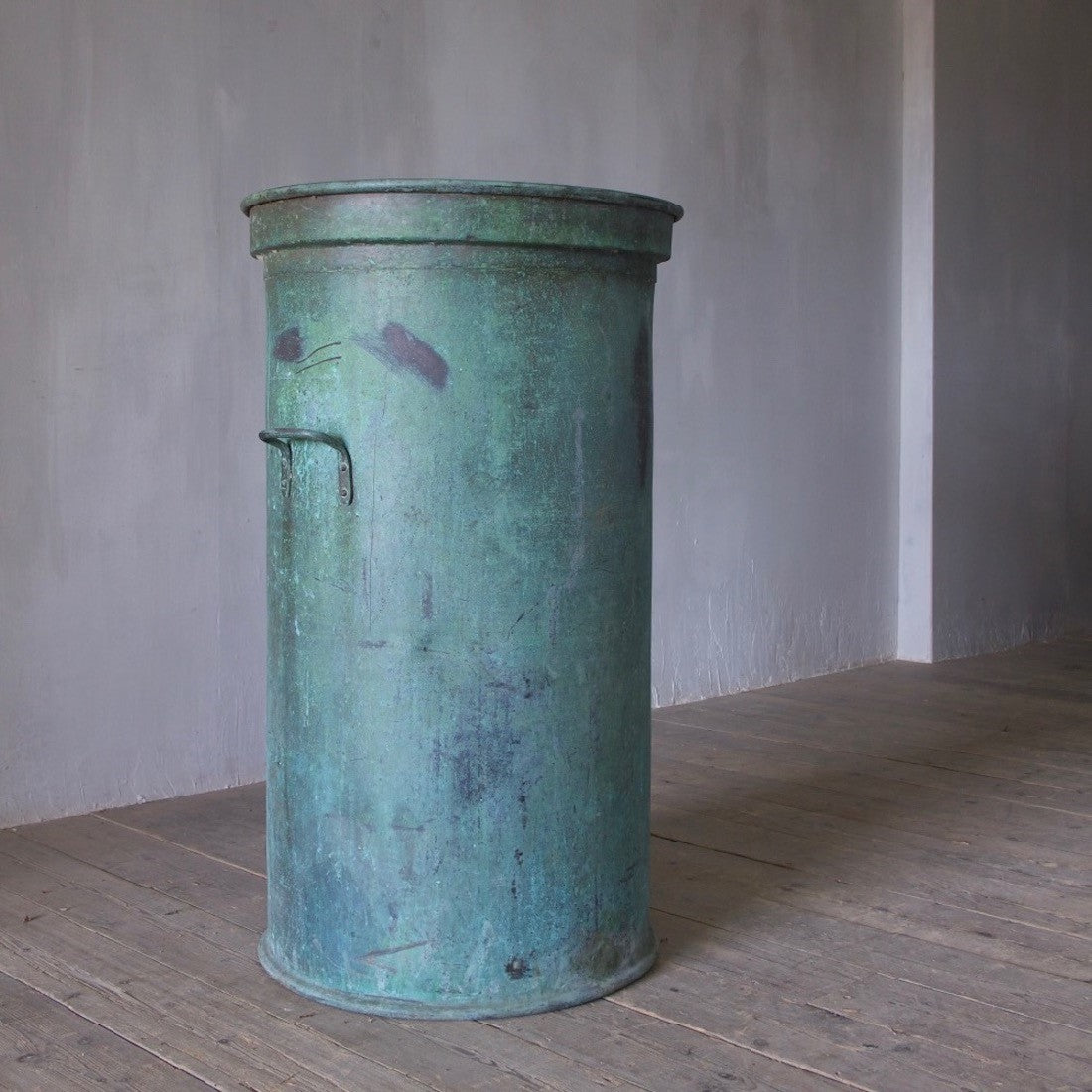 A large copper planter