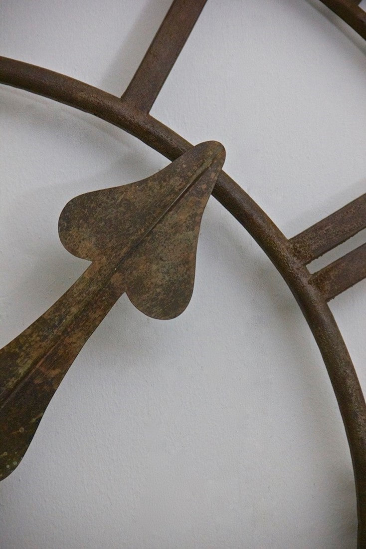 A C19th iron clock face