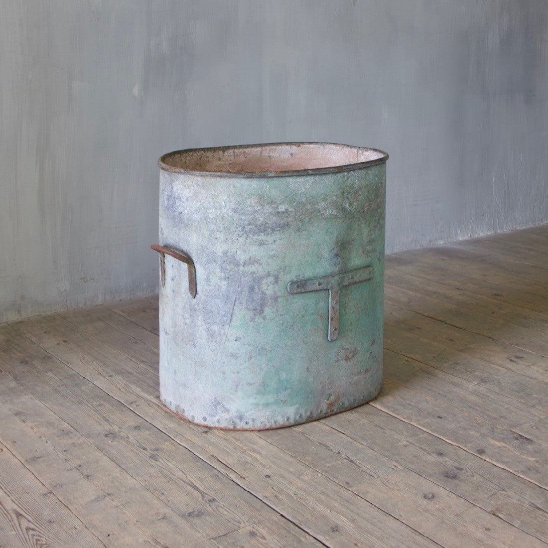 A large tole tub in original paint