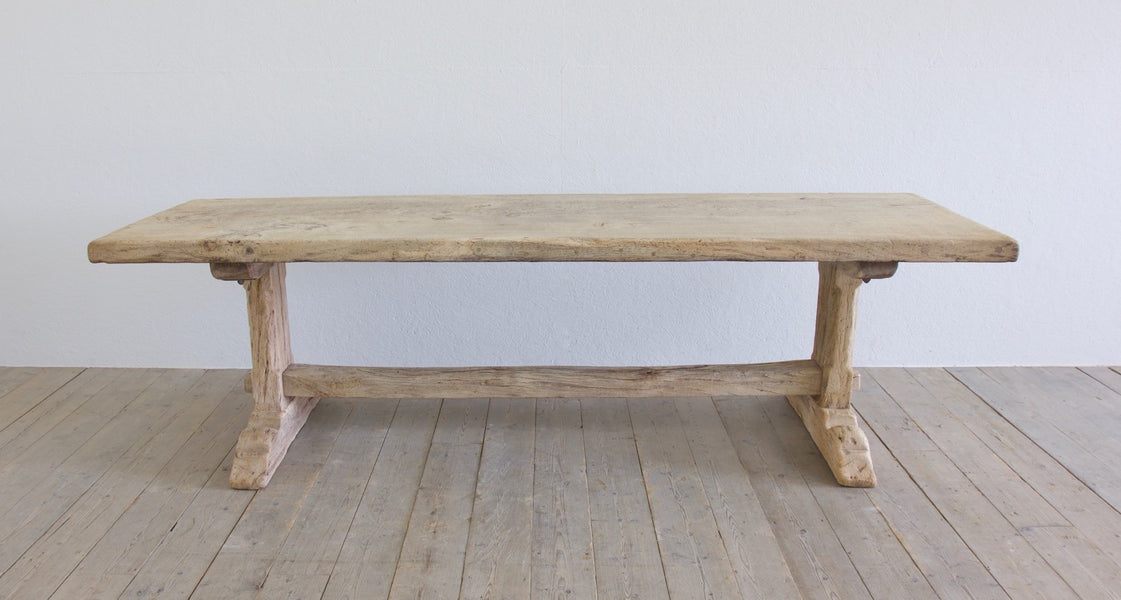 A single plank elm table