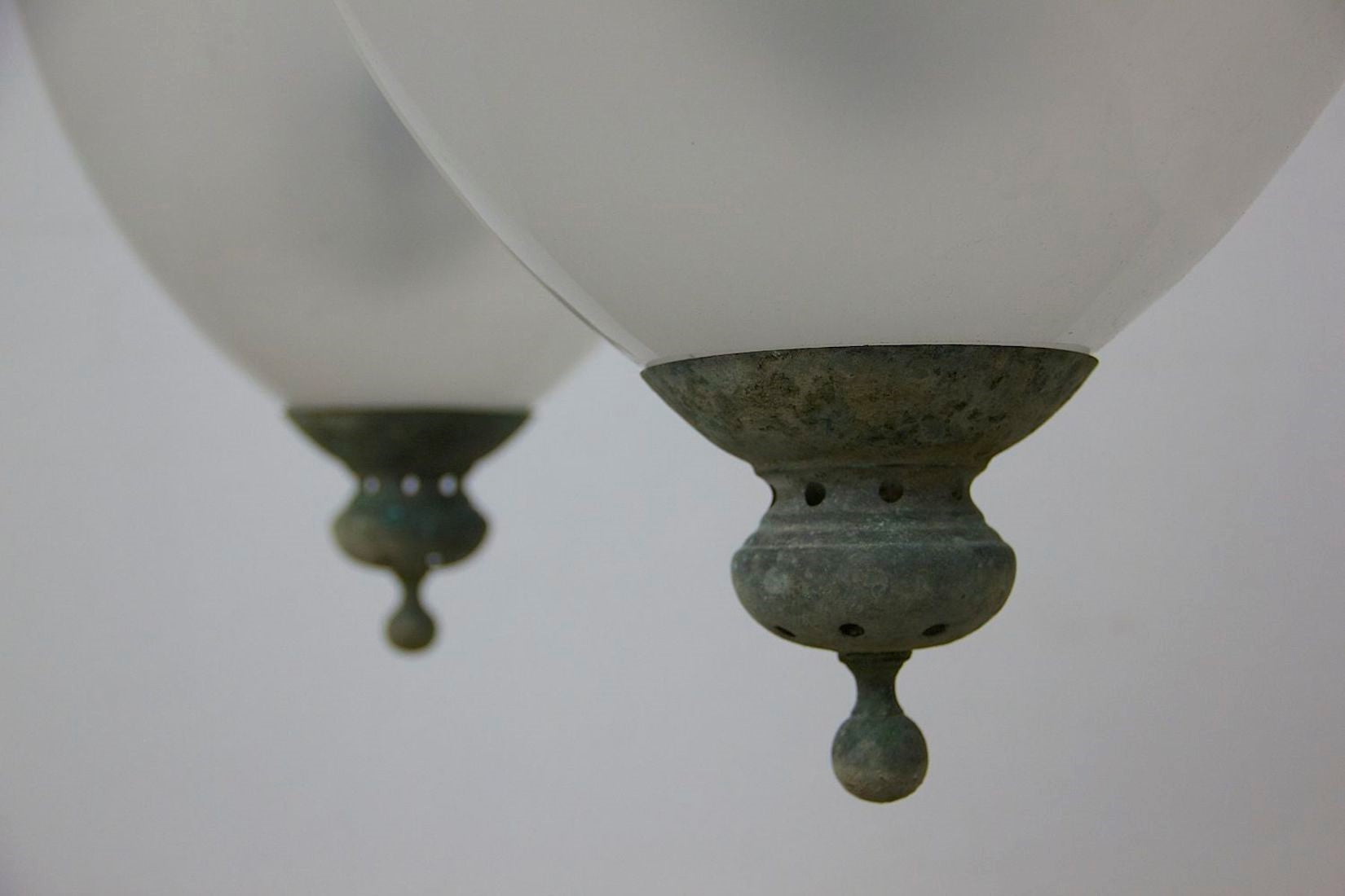 A pair of C19th Italian globe lanterns