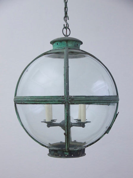 A C19th globe lantern