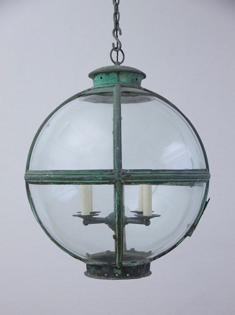 A C19th globe lantern