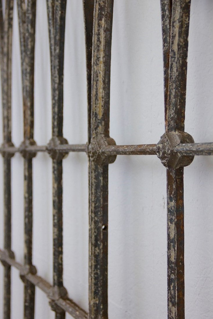 A pair of C19th iron window frames