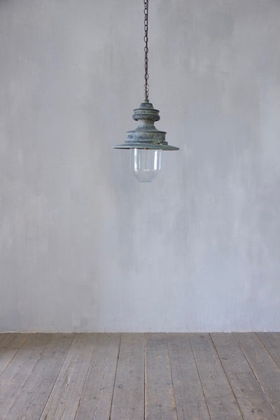A copper station light