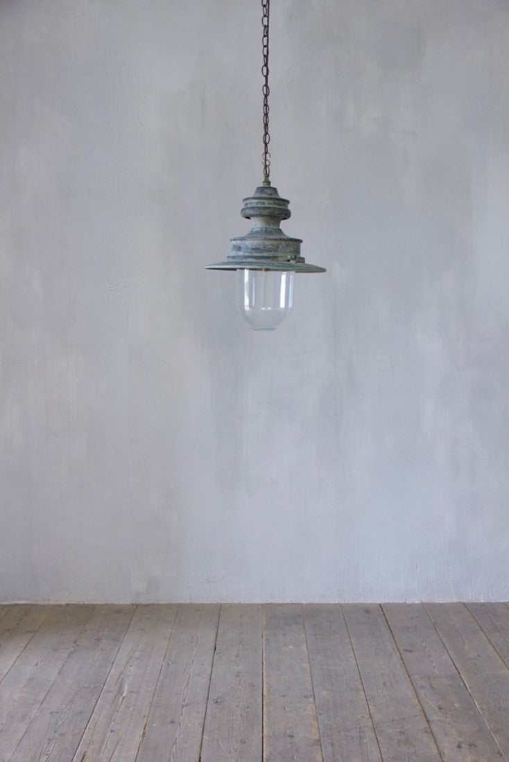 A copper station light