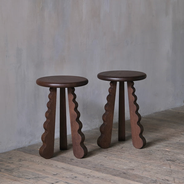 A pair of bespoke side tables