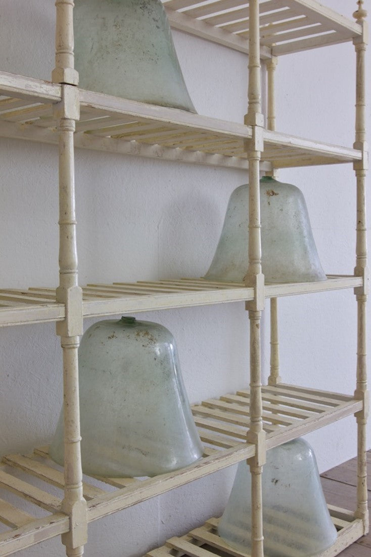 A C19th English linen rack