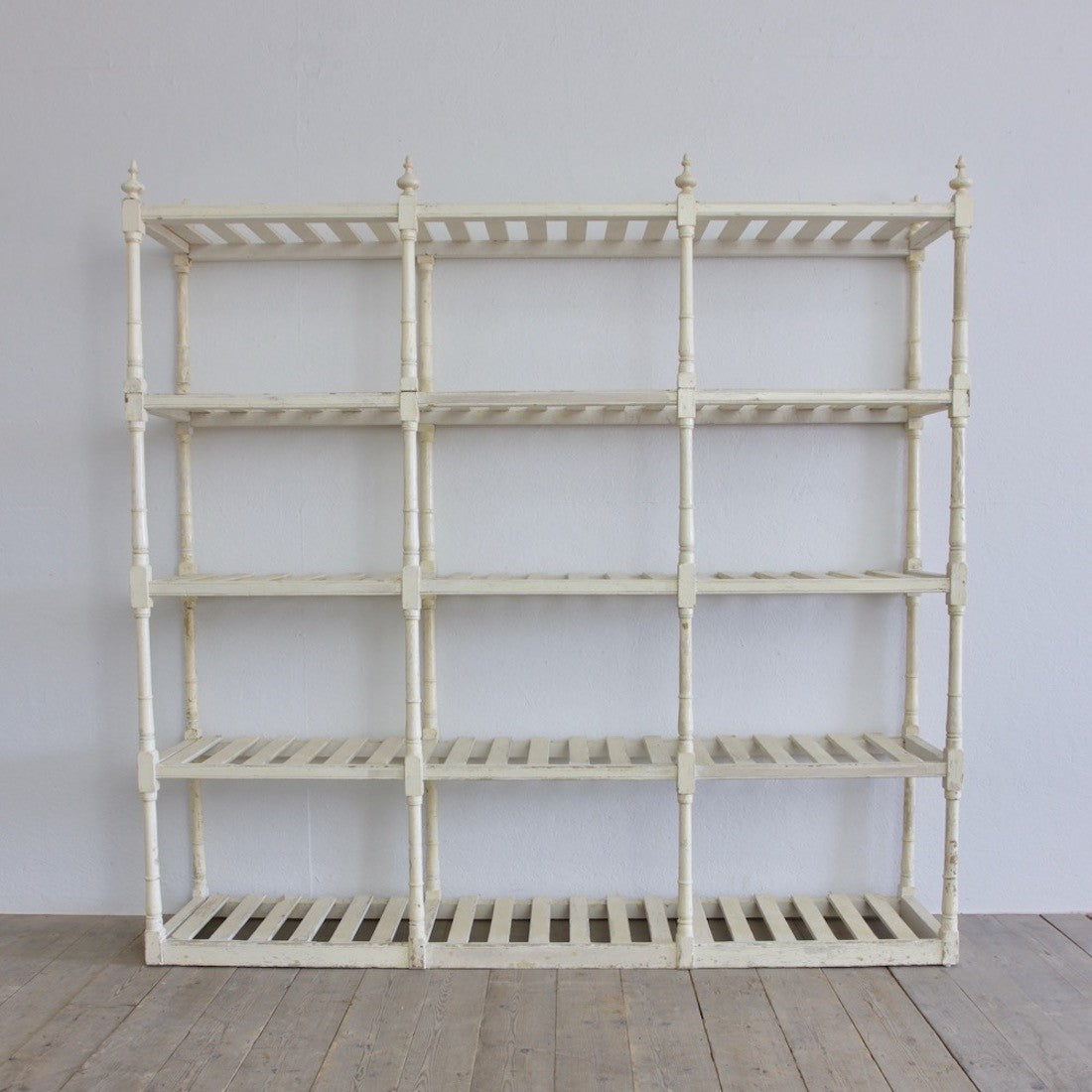 A C19th English linen rack