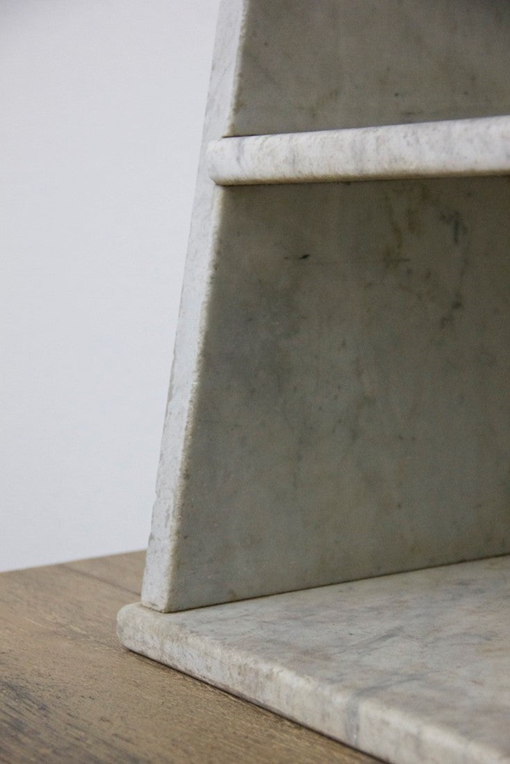 An original Carrara marble butter stand