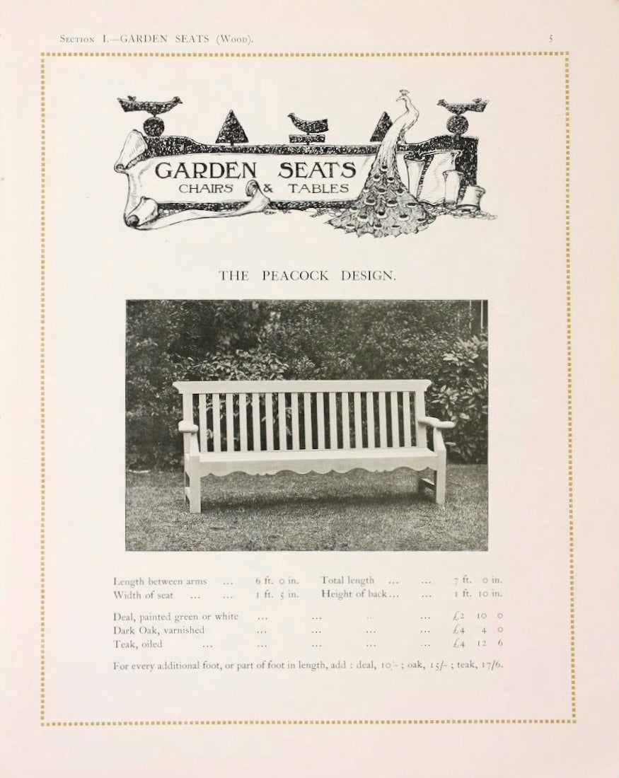 The peacock garden seat