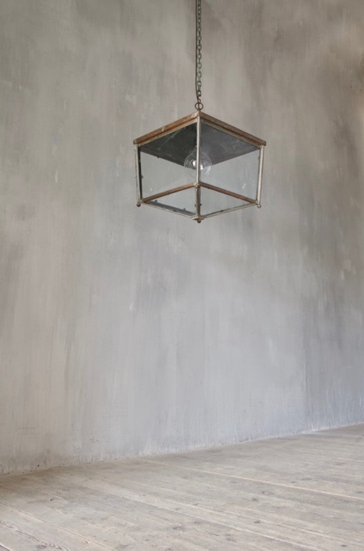 A 1930s square copper lantern 2