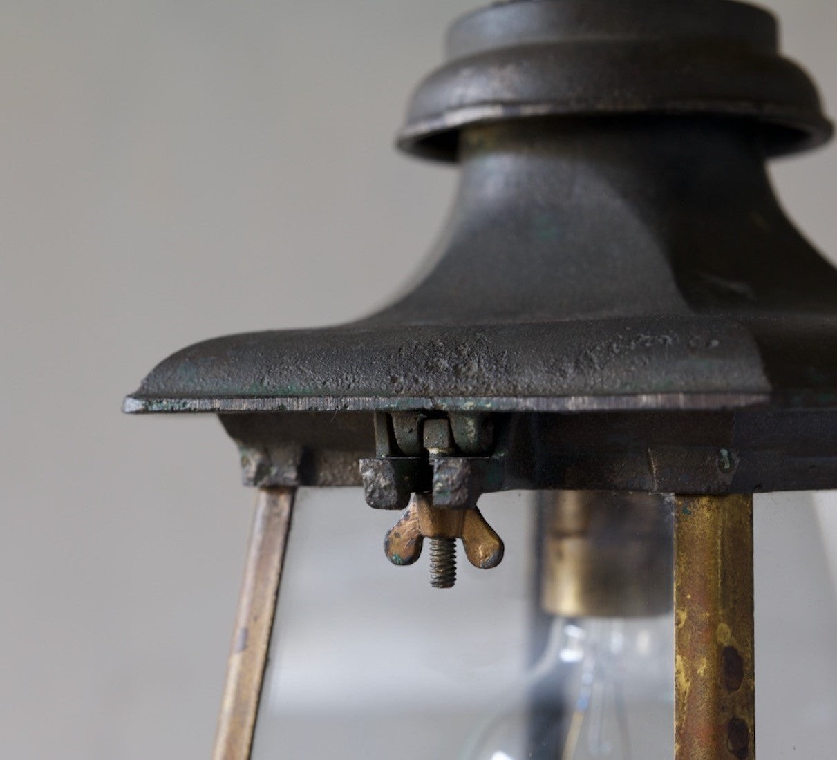 A hexagonal 1940s lantern