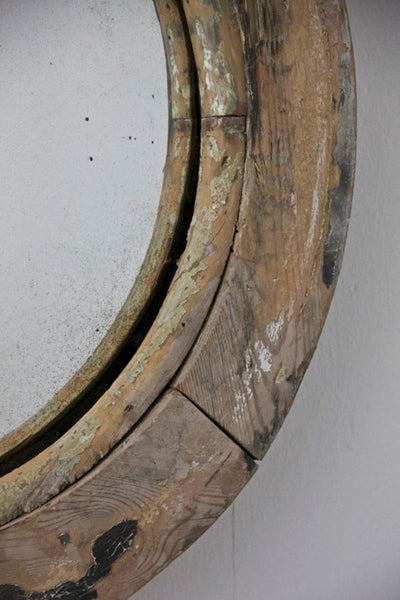 C19th framed convex mirror
