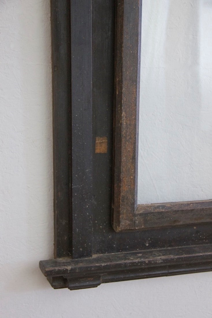 An C18th glazed cupboard front