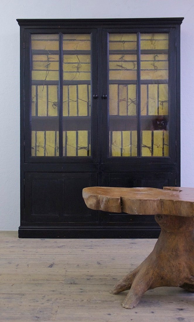 A C19th ebonised cabinet
