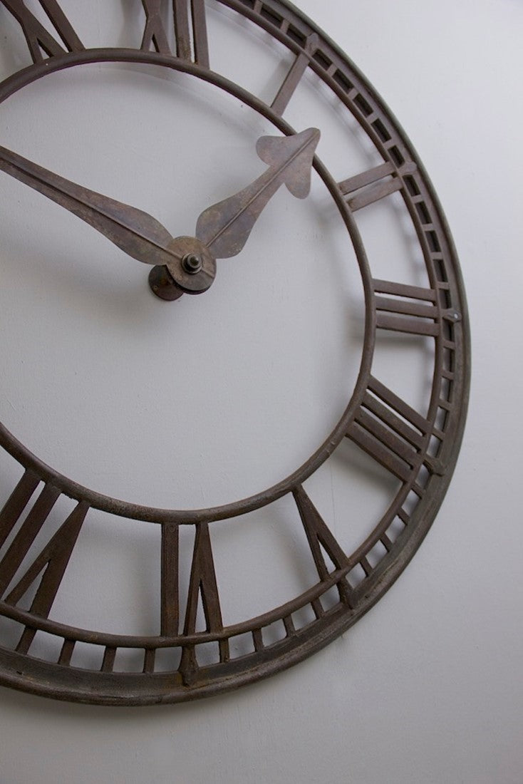 A C19th iron clock face