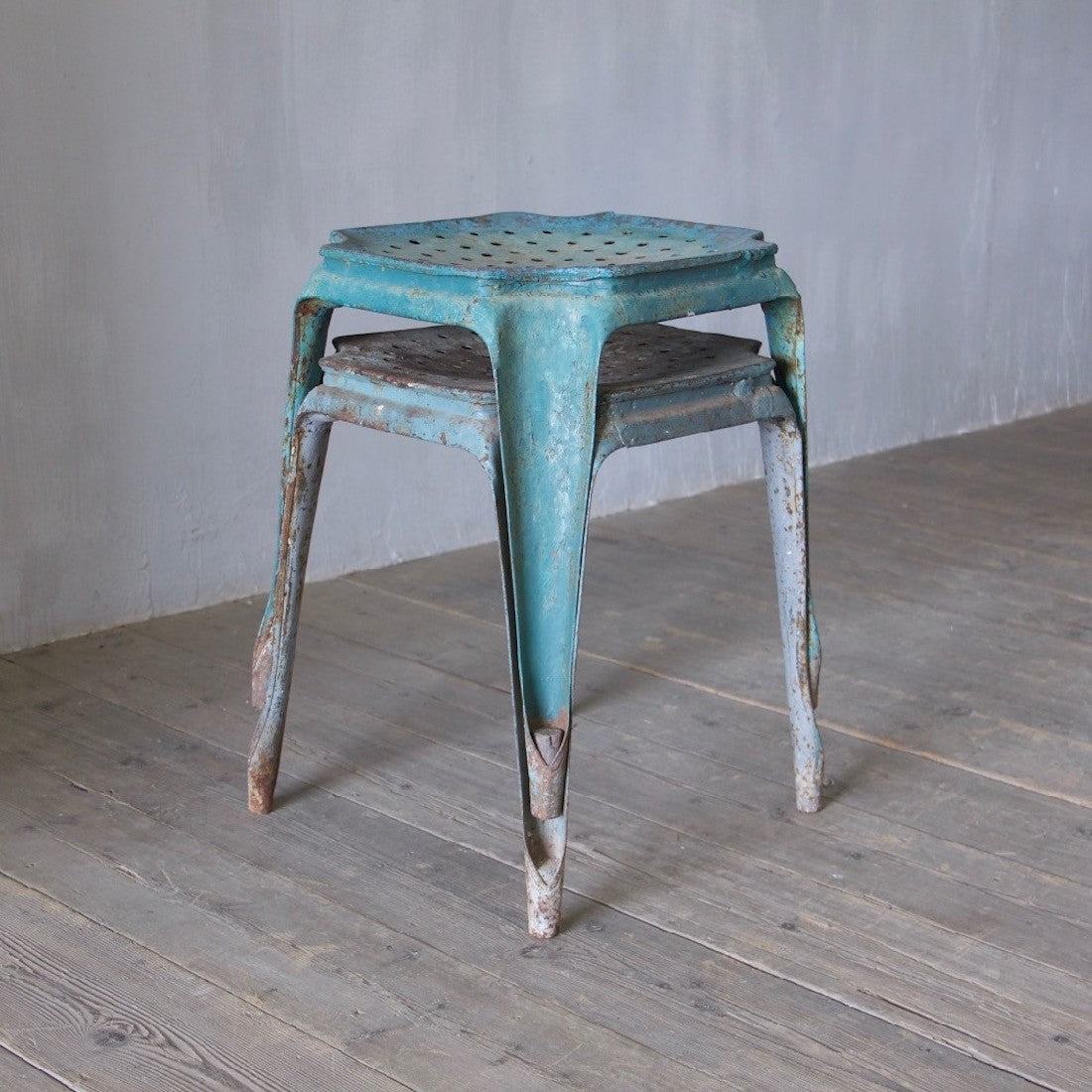 A pair of Fibrocit stools