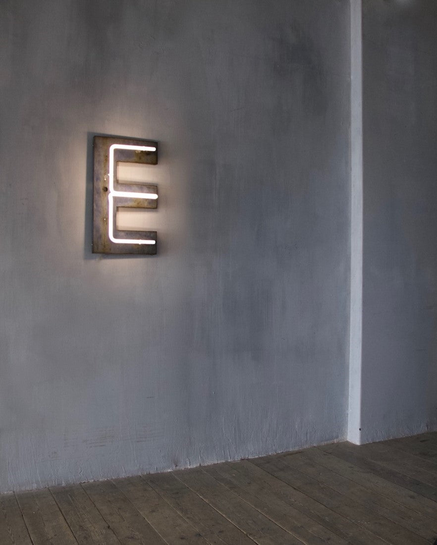 An original 1930's neon E