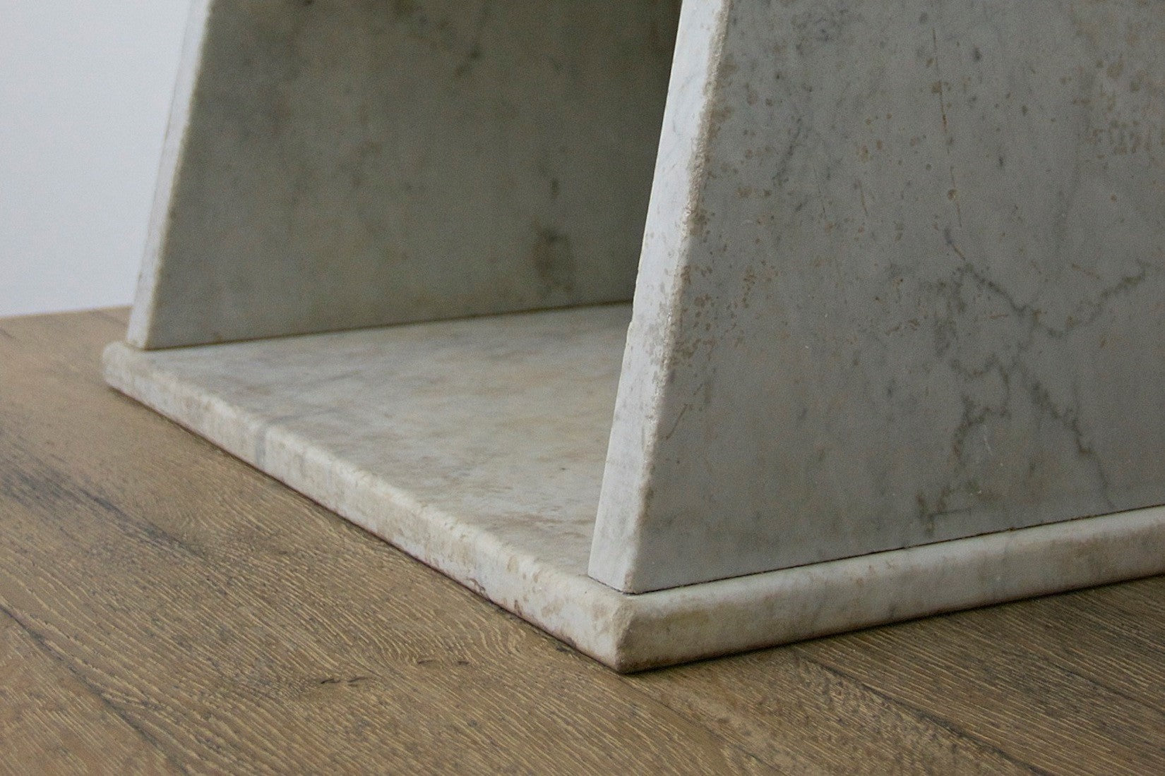An original Carrara marble butter stand