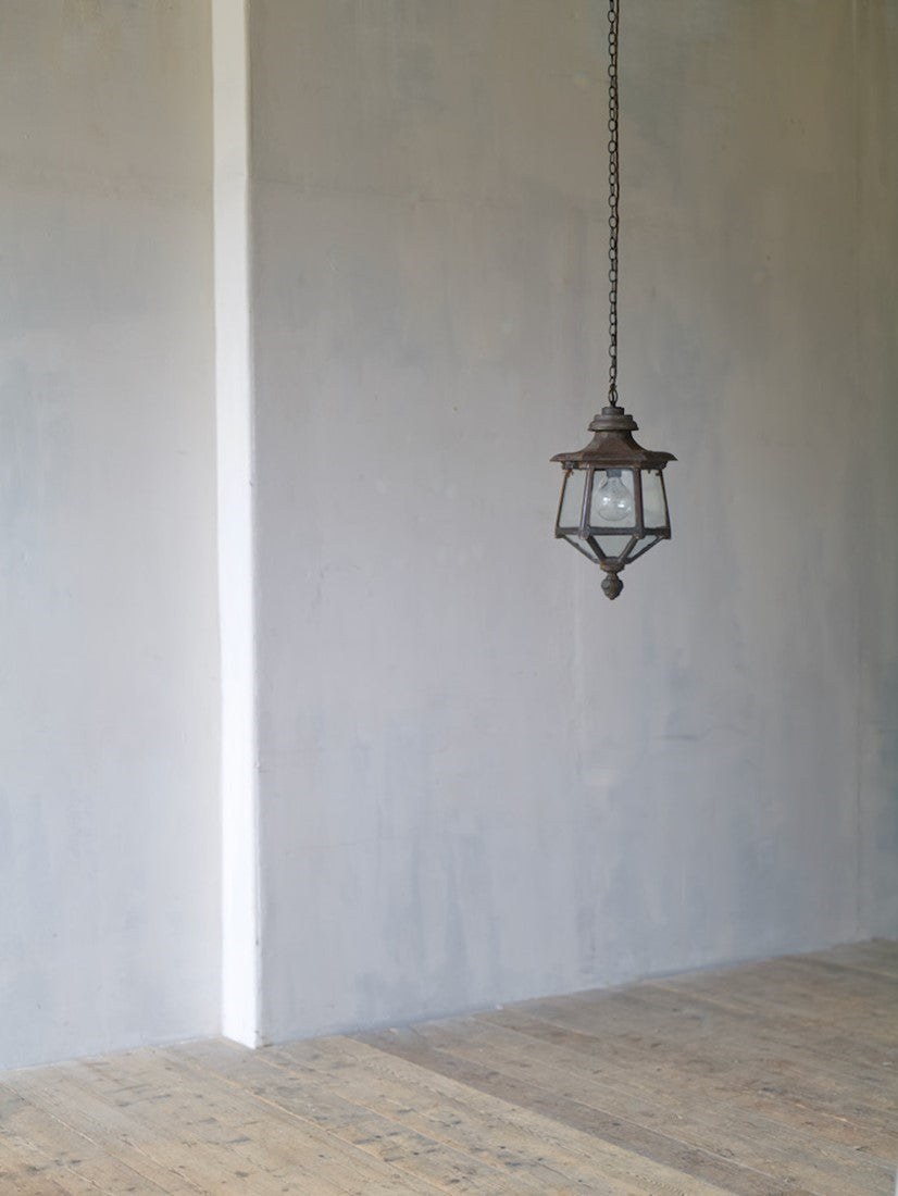 A hexagonal 1930s lantern
