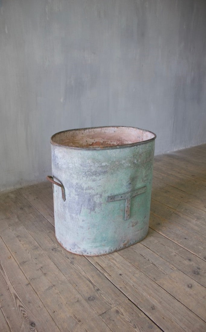 A large tole tub in original paint