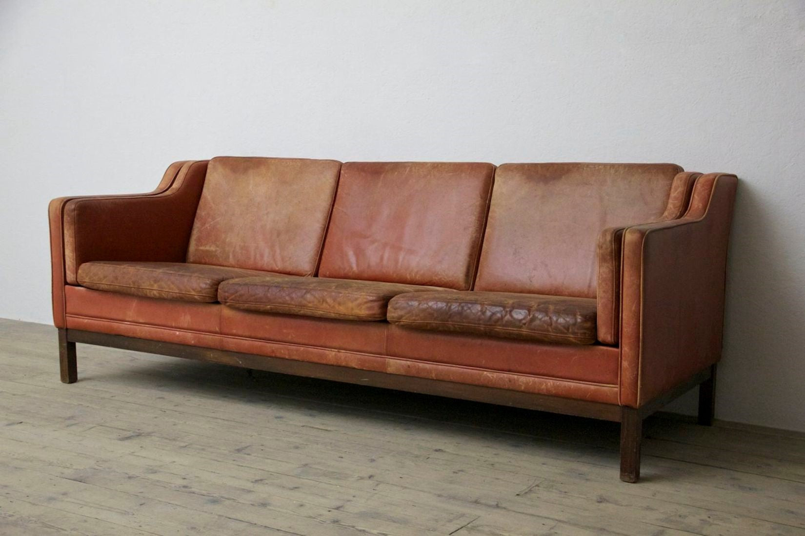 A C20th leather sofa