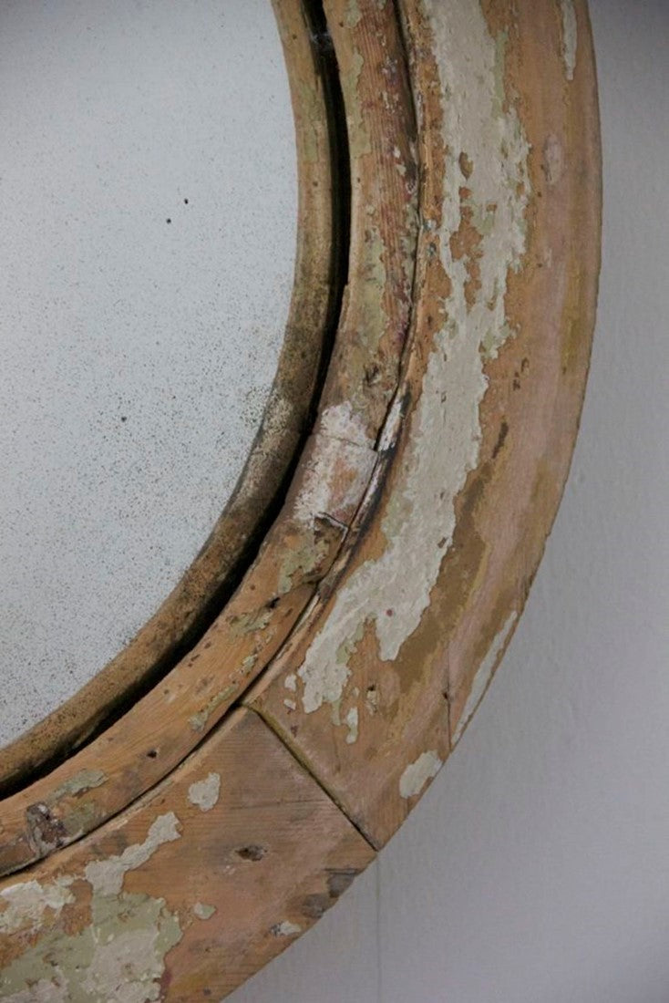 C19th framed convex mirror
