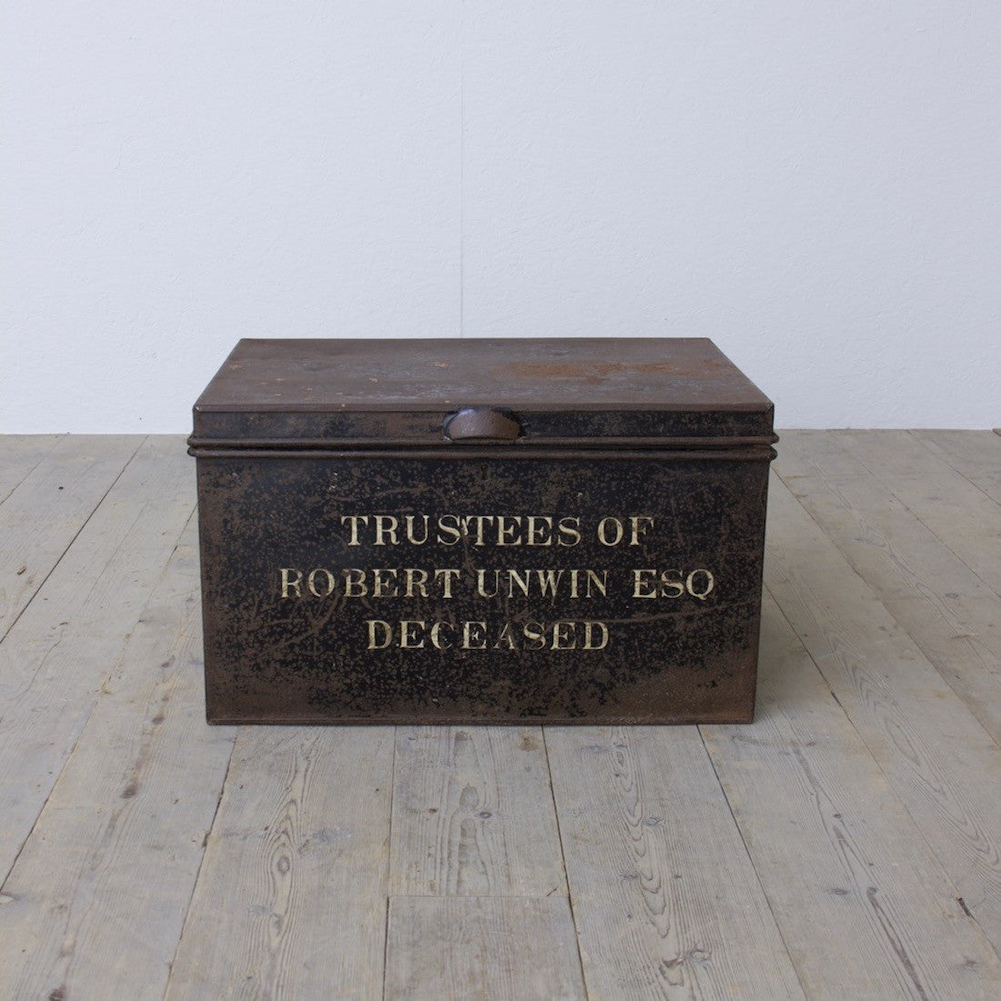 A C19th tole deed box