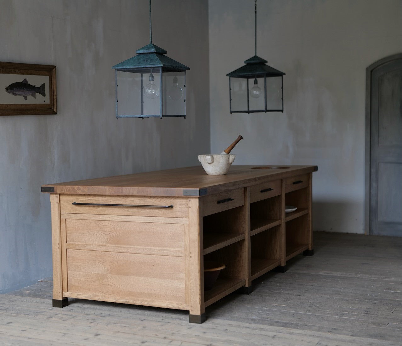 A bespoke kitchen island